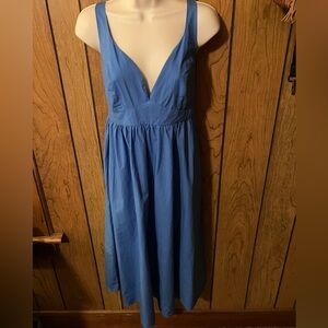 Elegant Blue Sleeveless Dress by Banana Republic